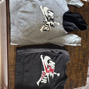 Nike Kids Gray and Black Sweatshirts